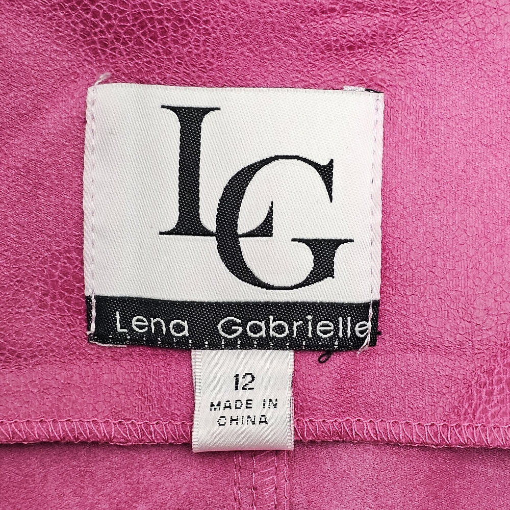 Lena Gabrielle Pink Fringe Moto Jacket – Size 12 - Picture 10 of 13